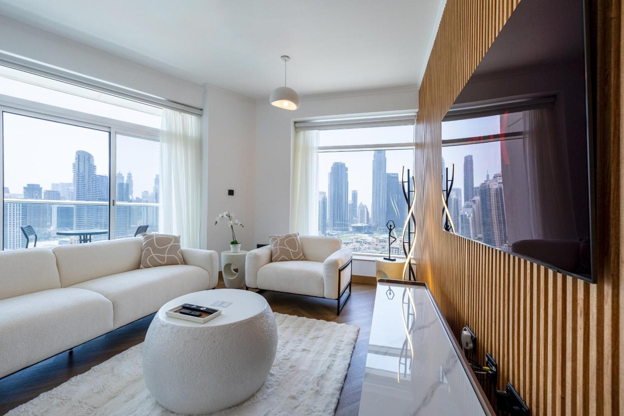 דובאי Upgraded Apartment With Stunning Burj Khalifa View מראה חיצוני תמונה